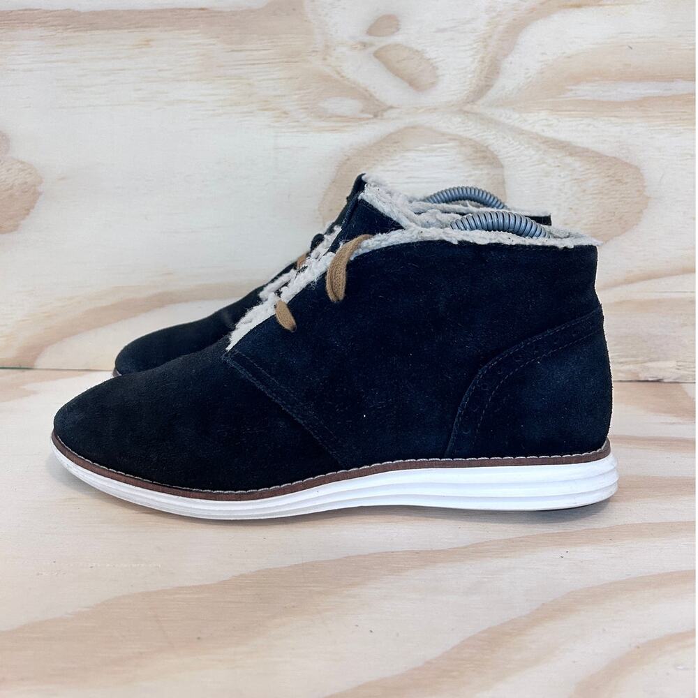 Cole Haan - Grand Os Fleece Lined - Chukka Boots - Black - Women's - 8B - W04129 - Picture 3 of 9